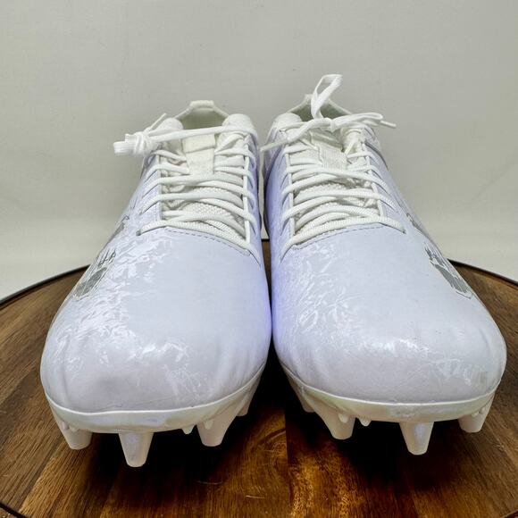 Under Armour Blur Smoke Suede 2.0 MC White Football Cleats 3027978-101 Size 14 - Picture 2 of 8